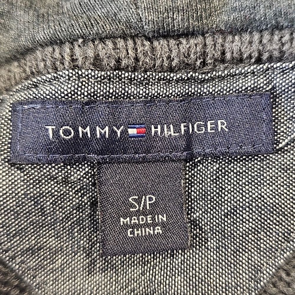Tommy Hilfiger Small Charcoal Cable Knit Cardigan - Picture 6 of 7